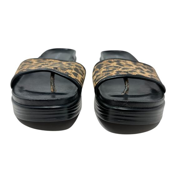 Donald‎ J Pliner Fifi Slide Sandals Leopard Print Black Brown Size US 8 - Picture 3 of 13